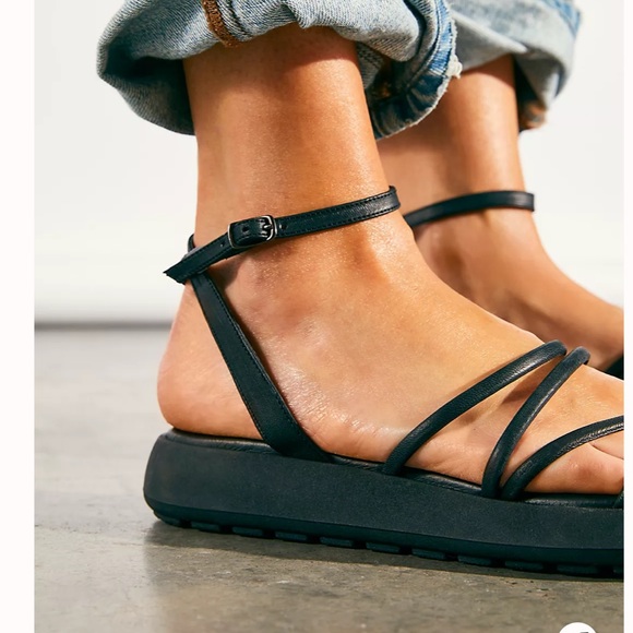 Free people Vivienne Strappy Sandals Black EU 38 US 8 - Picture 2 of 8